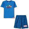 OVS Kids Pigiama Corto in Puro Cotone Blu da Bambino con Stampe Marvel