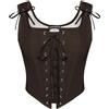 SCARLET DARKNESS Corsetto rinascimentale da donna, vintage, con lacci