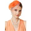 BABEYOND Cappello fascinator da donna, elegante copricapo con fiori in rete e fermaglio per capelli, per matrimoni, gare, cocktail party