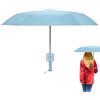 Shurzzesj Ombrello pieghevole con ventilatore, ombrello portatile | facilmente antistatico anti-UV blocco antivento ombrello ricaricabile per protezione dal calore raffreddamento per l'estate, Blu,