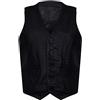 Infinity Leather Gli Uomini Liscia Capra Scamosciata Smart in Pelle Nero Gilet 3XL