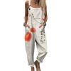 DOTBUY-SHOP Tuta Intera Donna Elegante Curvy Casual, Salopette Donna Estiva Tutina Aderente Estive Senza Maniche con Tasche e Spalline Regolabili per Lavoro Festa (Stile giapponese,S)