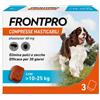 BOEHRINGER ING.ANIM.H.IT.SpA FRONTPRO Cani da 10 a 25 kg - Compresse masticabili antiparassitarie contro pulci e zecche - 3 compresse