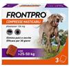 BOEHRINGER ING.ANIM.H.IT.SpA FRONTPRO Cani da 25 a 50 kg - Compresse masticabili antiparassitarie contro pulci e zecche - 3 compresse