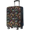 HAUPTSTADTKOFFER Mitte - Bagaglio a Mano, 2.9 Kg Un Gioco da Ragazzi, TSA, Valigia Rigida, Trolley con 4 Ruote, Bagaglio a Mano 55 cm, 42 L, Motivo Valigia, Space Nero