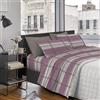 IlGruppone Completo Letto Lenzuola Matrimoniale,100% Cotone, Set letto, Lenzuolo Sopra, Sotto e Federe 2 Piazze - Quadri Rosa