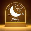 iDIY Lampada Personalizzata con Nome - Idee Regalo Battesimo Bimbo Neonato Maschio Nascita Bimba - Luce Notturna Bambini Regalo Personalizzato - Sogni