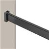AILZCFX Asta per Guardaroba in Metallo Spazzolato, Asta per Appendere i Vestiti, Asta per Guardaroba salvaspazio, Asta per Guardaroba Resistente (Nero, 90 cm (35 3/8))