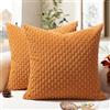 Softalker Set di 2 federe per cuscino autunnale, 35 x 35 cm, in velluto di corda, colore arancione, per il soggiorno, la casa, il giardino, la sedia, l'inverno