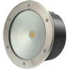 tyfuture COB Lampada da Paesaggio Rotonda Esterno Faretto da Incasso A Terra IP66 Impermeabile AC85-265V Luce Sotterranea a LED per Giardino Cortile Parco Bosco Faretti(White,15W)