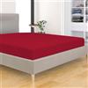 BANZAII TEXTILE INNOVATOR ONLINE Banzaii Lenzuolo sotto con Angoli Invernale Felpato in Flanella Anti-Pilling 100% Cotone Tinta Unita Due piazze Matrimoniale 160/170 x200 cm Rosso