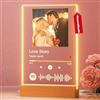 witfox Lampada Spotify Personalizzata Con Foto - Targa Spotify Glass Regali Foto Personalizzata Con Base Supporto a Scelta - Idee Regalo originale per San Valentino, Anniversari, Natale, 22X15cm