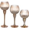 Magie di Natale Calice decorativo Varanasi natalizio in Vetro color Marrone Set 3