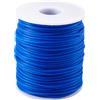 Craftdady Cavo in tubo cavo da 50 m in PVC, cavo in gomma a tubo cavo arrotolato per collana in filo di memoria, braccialetto a maglia, blu