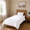 Homebliss Copripiumino Microfibra Parure Letto 150x220 + 45x75 1PCS, Bianco | Microfibra 65G morbida e leggera