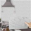 Hode Adesivi per Piastrelle Mosaico Piastrelle Adesive Muro | 15x30cm Bianco 12 Pezzi Mattonelle Adesive, Paraschizzi Adesivo, Cucina Bagno PVC Impermeabile