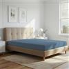 Pizuna Linens Pizuna Lenzuolo angoli 100% Cotone 160x200 cm Blu 400 fili trama sateen 1Pz | Lenzuolo con angoli 100% cotone a fiocco lungo, raso, 160x200 cm, colore Dusty Blue, 400 fili, tasca profonda 40cm