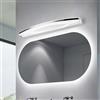 TZSMUM Interno LED Applique da Parete Bagno Specchio Lampada da Parete Impermeabile Disegno Lampada a Muro Decorativa Moderne Acrilico per Corridoio Bagno Trucco (Argenteo-Luce Bianca,100cm)