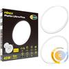 CLAR - Plafoniera LED Soffitto 40 Cm, Plafoniera LED Luce Calda, Plafoniera LED Ultra Slim, Lampadario Camera Da Letto, Plafoniera Bagno, Luce Calda 3000K, 40W (Pack 2)