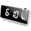 Lancoon Sveglia con proiezione schermo LED funzione snooze luce notturna silenziosa orologio digitale da tavolo per camera da letto ufficio plug in bianco