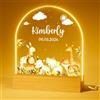 iDIY Lampada Personalizzata con Nome - Idee Regalo Battesimo Bimbo Neonato Maschio Nascita Bimba - Luce Notturna Bambini Regalo Personalizzato - Safari
