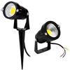 TANIASHOP Faretto LED COB con Picchetto 5W 220V IP65 da Giardino Esterno Proiettore Lampada da Terra Orientabile in Alluminio e Vetro Temperato, per Prato, Sentiero e Aiuole (6500, Kelvin)