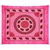 dolcecasabiancheria Telo Mare Maxi 220x240 in 100% Cotone Fouta Matrimoniale Gigante Copriletto Estivo Etnico con Mandala ed Elefante Telo Spiaggia Picnic e Arredo con Frange (1, Fucsia)