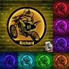 TATLETATLE Moto personalizzata in metallo Wall Art,Metallo moto personalizzato con nome,Moto Home Decor, Custom Moto Garage Nome Wall Decor,Moto Moto Scultura Parete,Segni Bar per Bar Casa (Motocicletta-14)