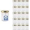 Espirito Rebelde 20 Vasetti di Vetro Vuoti 100 ml con Tappo Dorato - Barattoli per Marmellata, Miele, Conserve e Spezie | Bomboniera | Espirito Rebelde