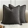 Mandioo 2 Pezzi Copricuscini Colore d'accento Minimalista decorativi Tessitura Fodere per Cuscino Moderne per Casa Soggiorno Camera da Letto per Divano 55 x 55 Grigio scuro