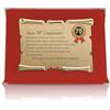 ATS Incisione Targhe & Timbri Targa Compleanno Personalizzabile con Nome, Cognome, Data e Dedica - Idea Regalo Originale per Uomo e Donna - Targa Ricordo per Festeggiare un Compleanno Importante (Rosso, 70 Anni)