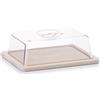 Zeller 22028 - Vassoio Porta Formaggi in Legno di faggio, con Coperchio, Dimensioni 25 x 20 x 8 cm, L x P x A