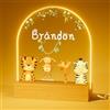 iDIY Lampada Personalizzata con Nome - Idee Regalo Battesimo Bimbo Neonato Maschio Nascita Bimba - Luce Notturna Bambini Regalo Personalizzato - Amici Giungla
