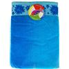 Jumbo Asciugamano Maxi Telo Mare Extra Spugna Cimata Egiziana Lavorazione Jaquard 90x170cm Vari Colori (Degradè Azzurro)