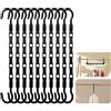 OulQinyhome 10 Pezzi Grucce Salvaspazio Multifunzione - Gruccia Magica Appendiabiti con 5 Fori e Gancio Girevole a 360° - Organizer per Guardaroba e Vestiti Pesanti, Nero