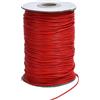 Whakano 80 m x 2 mm di filo di cera di poliestere, corda rotonda in similpelle, resistente agli strappi, per bracciali, fai da te, collane, macramè, confezioni regalo, rosso
