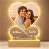 iDIY Cornice Cuore Infinito Personalizzata con Foto e Nomi - Idea Regalo Coppia - Regalo San Valentino per Donna e Uomo - Regalo Personalizzato per Lui e Lei, Anniversario o Compleanno