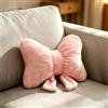 Qnbonrich Cuscino con fiocco, decorazione 3D con fiocco, morbido cuscino in peluche per divano e divano, cuscino con fiocco, ideale per soggiorno, camera da letto, cameretta dei bambini, 30 cm (rosa)