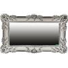 Generisch Specchio barocco con cornice decorata, bianco/nero, 96 x 57 cm