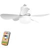 Generic Ventilatore da Soffitto con Luce LED E27 e Telecomando 40W52CM D