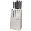 Joseph Joseph Duo Set di Coltelli da Cucina Professionali con Ceppo, Lama da 9-20 cm in Acciaio Inox, con Coltello Santoku, Coltetto da Chef, Manico Nero/Multicolore, 5 Pezzi