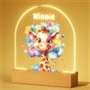 iDIY Lampada Personalizzata con Nome - Lampada Notturna per Bambini, Regalo Neonato, Idea Battesimo Bimbo, Nascita Bimba - Giraffa