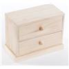 DiKasa CASSETTIERA 2 CASSETTI IN LEGNO NATURALE 18x14,5x9H