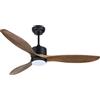 Ovlaim 132CM Ventilatore da Soffitto con Luce e Telecomando | con ventilatore a soffitto in legno chiaro, con telecomando in 3 Luce colori, 6 velocità operative, Timer, per soggiorno