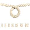 FOSER Corda in cotone, macramè, per fai da te, progetti decorativi, giocattoli per animali domestici (6 mm (50 m)
