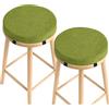 AddGrace Cuscini rotondi per sgabello da bar, confezione da 2 cuscini antiscivolo per sedie rotondi con copertura rimovibile e lavabile, 30,5 x 30,5 cm, verde
