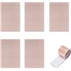 Eabdice 5 Rotoli di Autoadesive Specchi in Vetro, Quadrato Adesivo a Mosaico da Parete, Mosaico a Specchio, Applicabile a per Cucina, Bagno, Piastrelle(Oro Rosa)