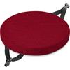 Generico Cuscini Sedie Rotondi Memory Foam, Cuscino Sgabello Bar Antiscivolo con Lacci e Fodera Lavabile, Coprisedia Tondo per Cucina Sala da Pranzo Bistrot, Misure 30-50cm(Rosso,38x38x8cm)