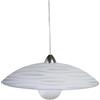 E-ENERGY Fulvia Lampada Sospensione da Soffitto in Vetro Moderna Rotonda Attacco E27 1 Luce 50cm Made in Italy