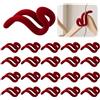Kireida 20 Pezzi Ganci di Collegamento per Appendini con Rivestimento in Velluto Antiscivolo - Accessori Perfetti per Appendini in Velluto, Ganci Estensibili Ricoperti, S